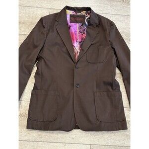 Robert Graham Men Brown Blazer Sports Coat XL 2 Button Jacket Casual Work